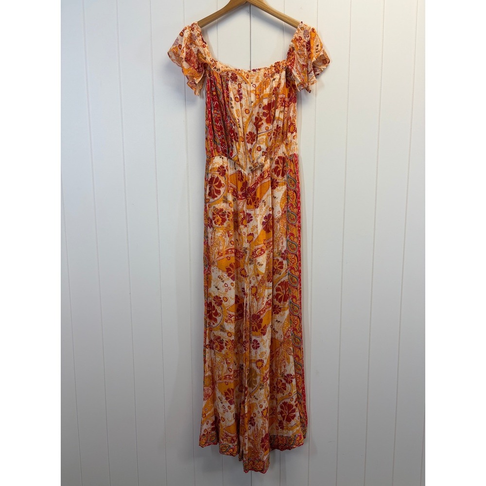 Free People Carmen Golden Gate Floral Paisley Jumpsuit M